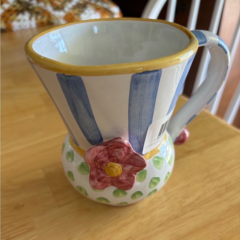 Mackenzie-Childs Posy Ceramic Mug - limited Mug Collectors Series - April - Picture 3 of 9